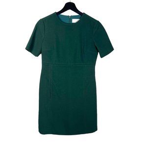 Eliza J Green Short Sleeve Sheath Above Knee Dress 2P